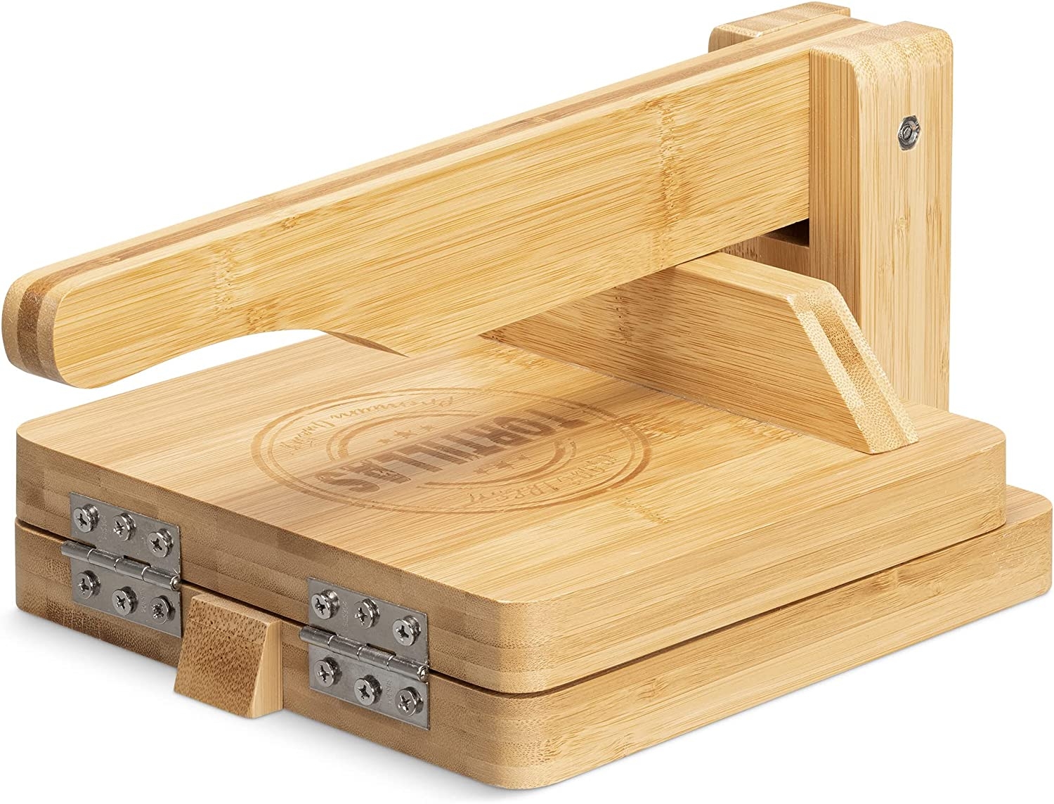 Navaris Bamboo Tortilla Press - Πρέσα για Ζύμες / Πίτες / Τορτίγιες & Τάκος από Μπαμπού - Brown