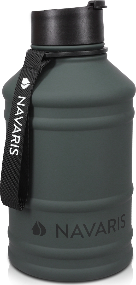 Navaris Μπουκάλι Νερού από Ανοξείδωτο Ατσάλι - BPA Free - 2.2 L - Anthrazit 