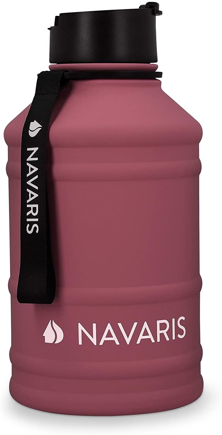 Navaris Μπουκάλι Νερού από Ανοξείδωτο Ατσάλι - BPA Free - 2.2 L - Berry