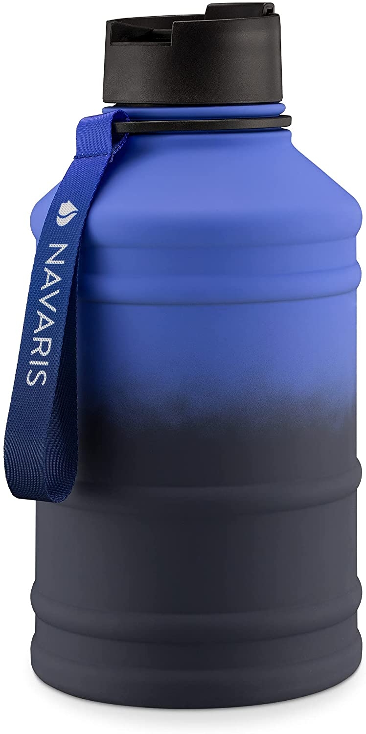 Navaris Μπουκάλι Νερού από Ανοξείδωτο Ατσάλι - BPA Free - 2.2 L - Gradient Colour / Blue