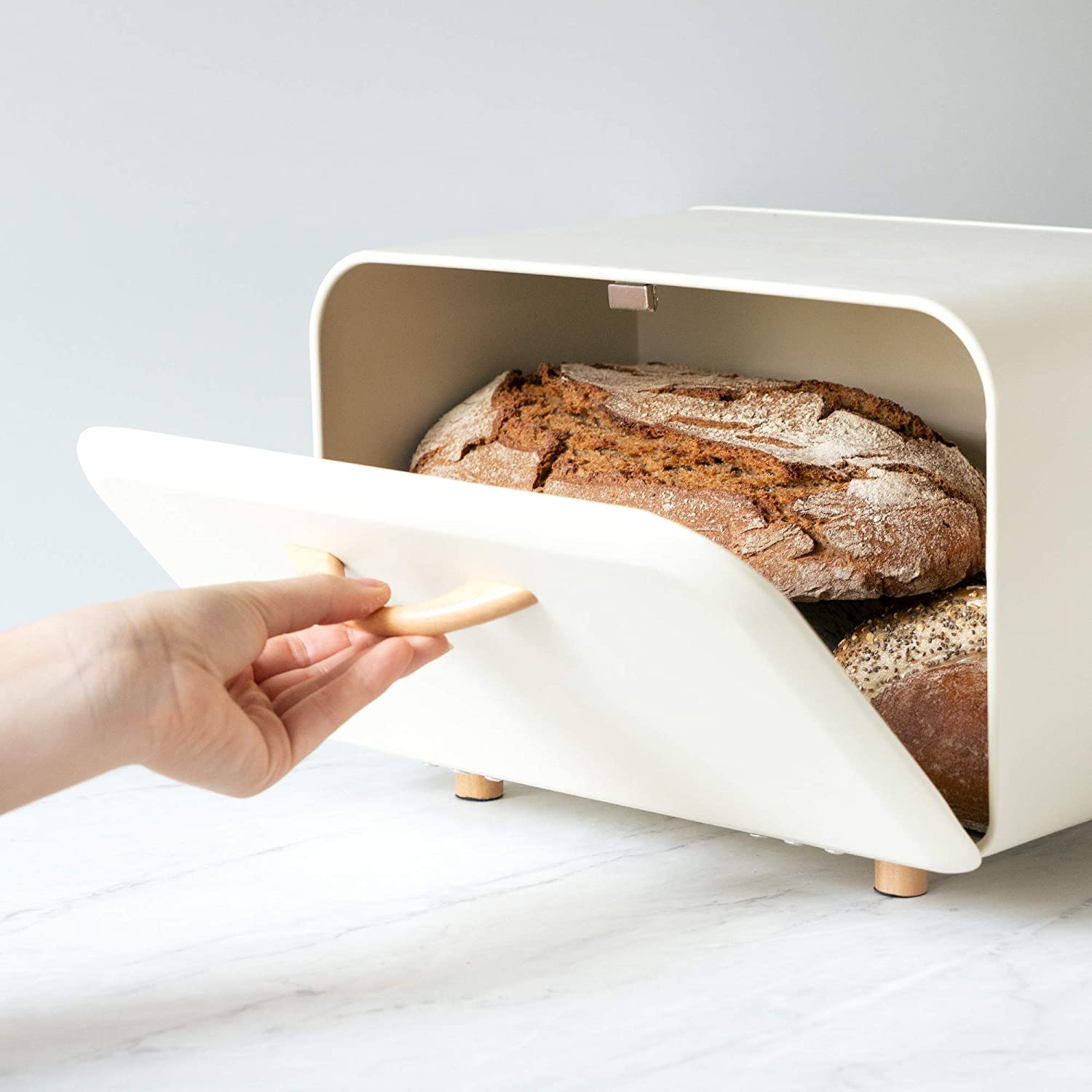 Navaris Bread Bin / Metal Bread Box Μεταλλική Ψωμιέρα / Κουτί