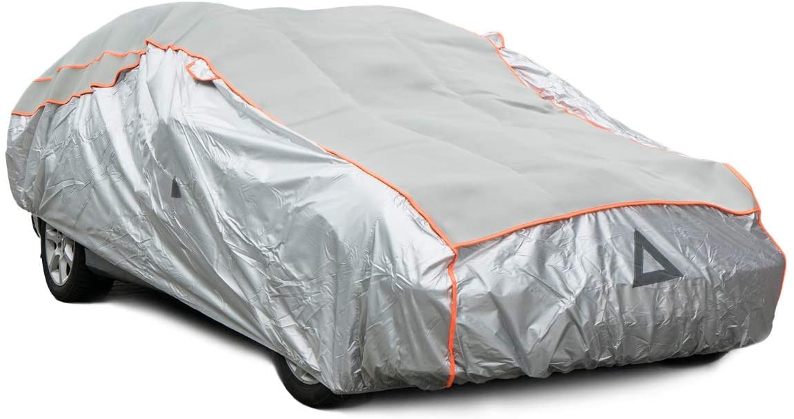 Navaris Car Hail Protection Cover - Αδιάβροχη Κουκούλα / Κάλυμμα / Προστατευτικό Αυτοκινήτου - XL - 533 x 178 x 120 cm - Silver