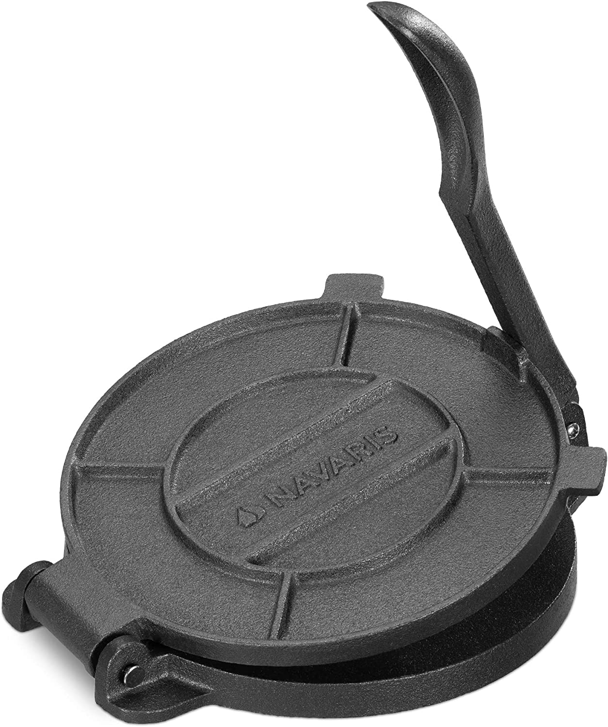 Navaris Cast Iron Tortilla Press - Πρέσα για Τορτίγιες και Τάκος από Μαντέμι / Χυτοσίδηρο - 20 cm - Black 