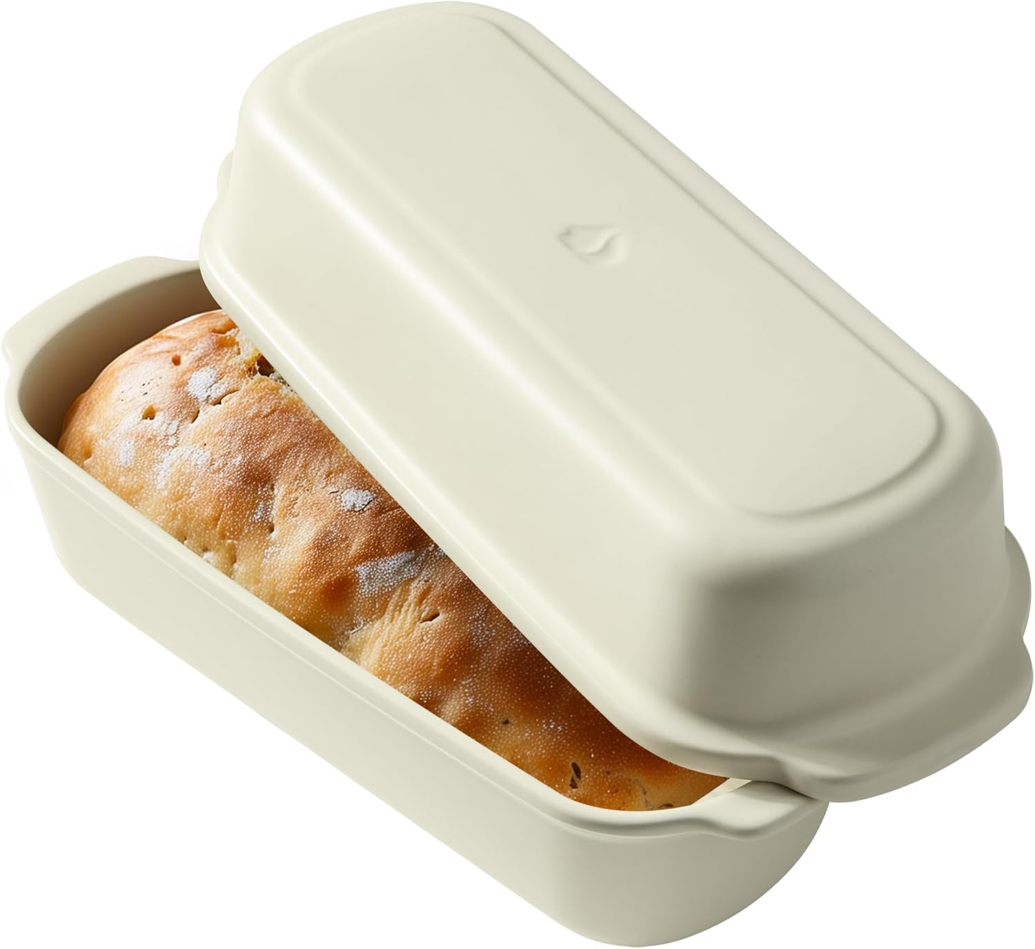 Navaris Ceramic Loaf Pan - Κεραμική Φόρμα Ψησίματος Ψωμιού / Γάστρα Μαγειρέματος / Σκεύος για Φούρνο - 33.8 x 14 x 14 cm - Beige
