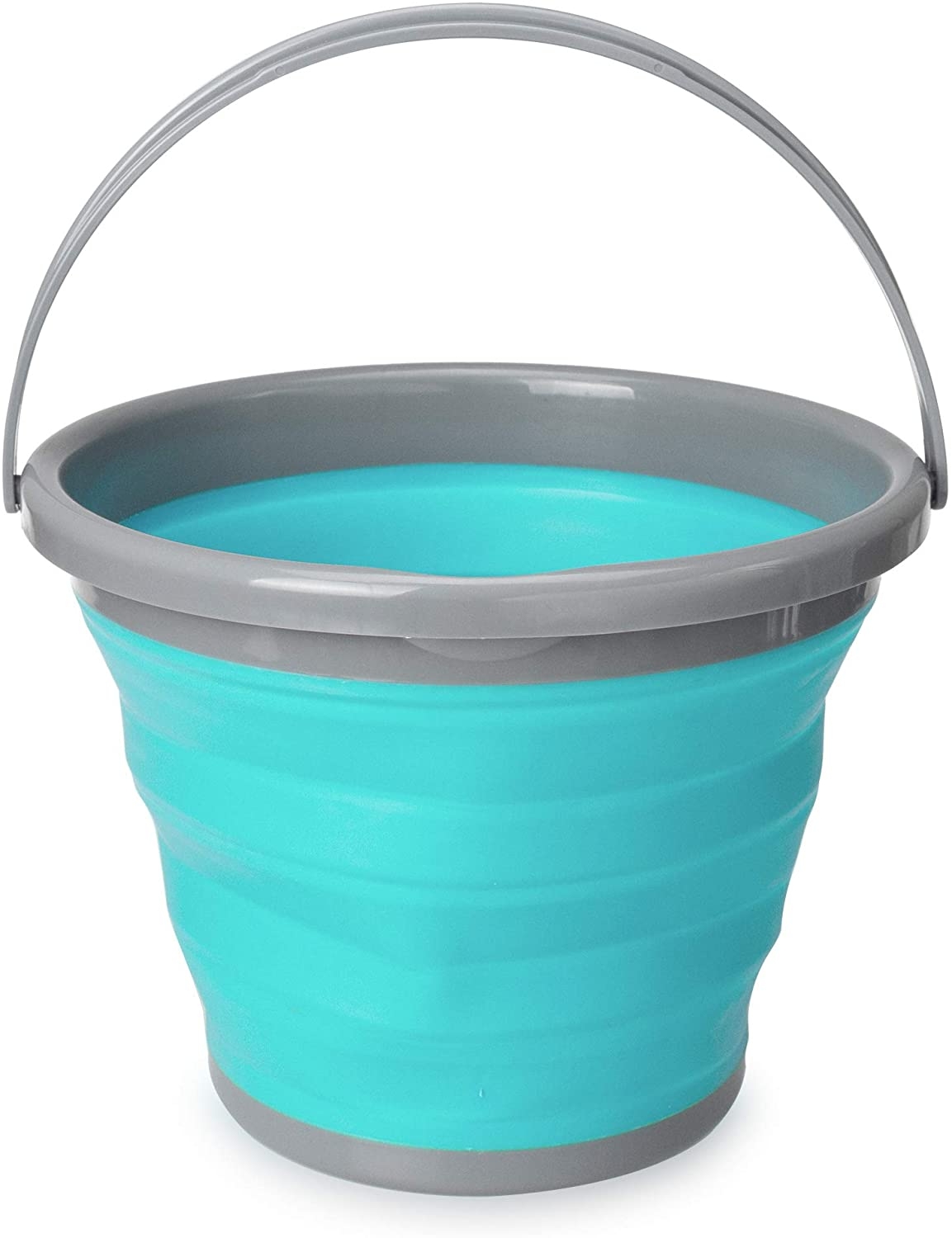Navaris Collapsible Bucket - Φορητός και Πτυσσόμενος Κουβάς - Large - 10L - Dark Grey / Blue
