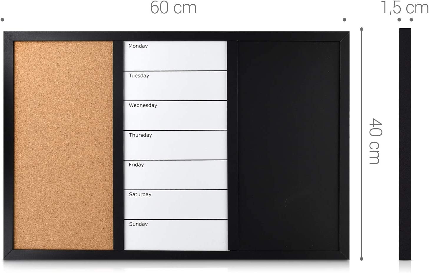 Navaris Combination Board 3 in 1 Μαγνητικός Πίνακας Ανακοινώσεων