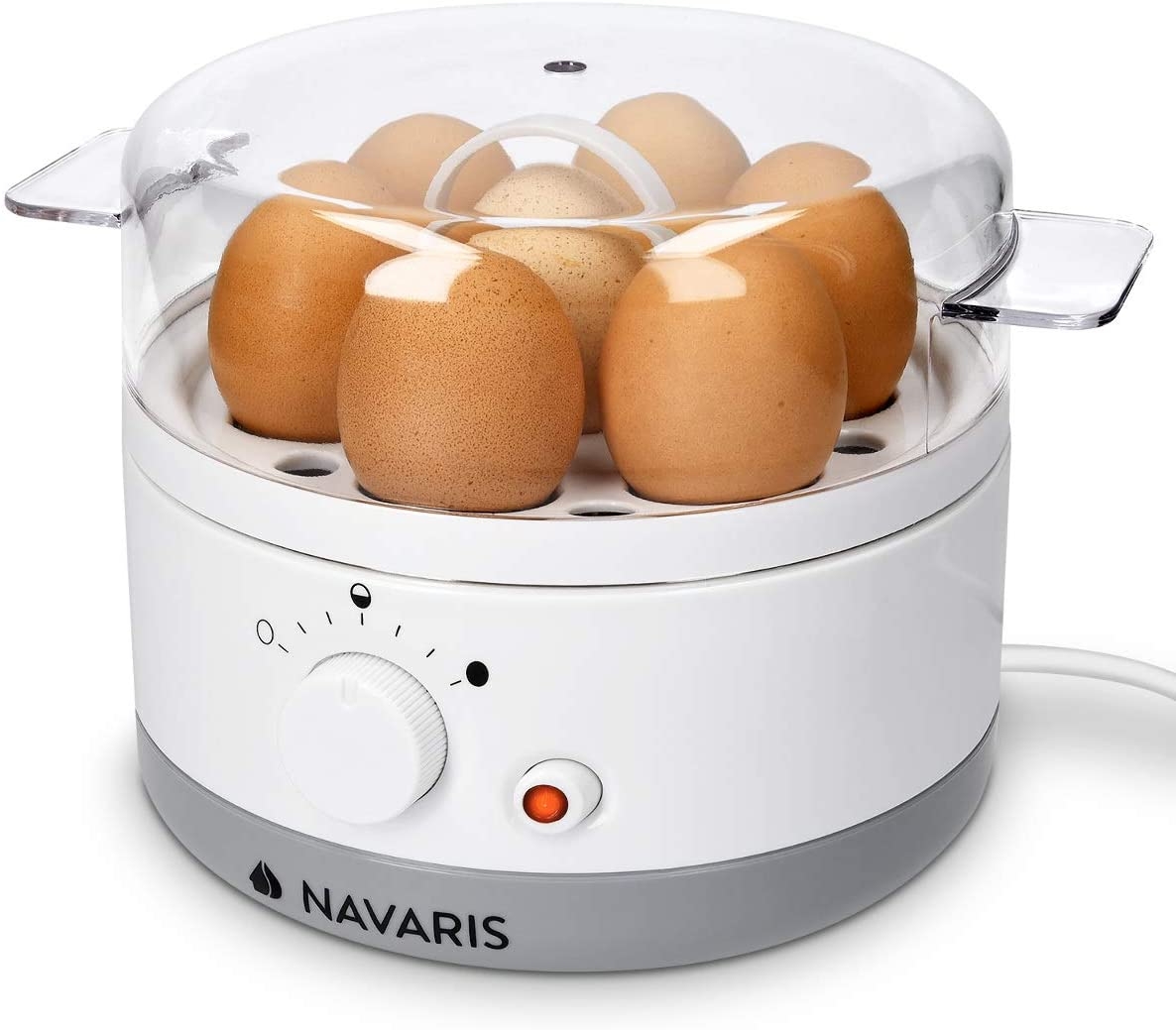Navaris Egg Boiler - Βραστήρας Αυγών 350W - 22 x 17.5 x 15.8 cm - White