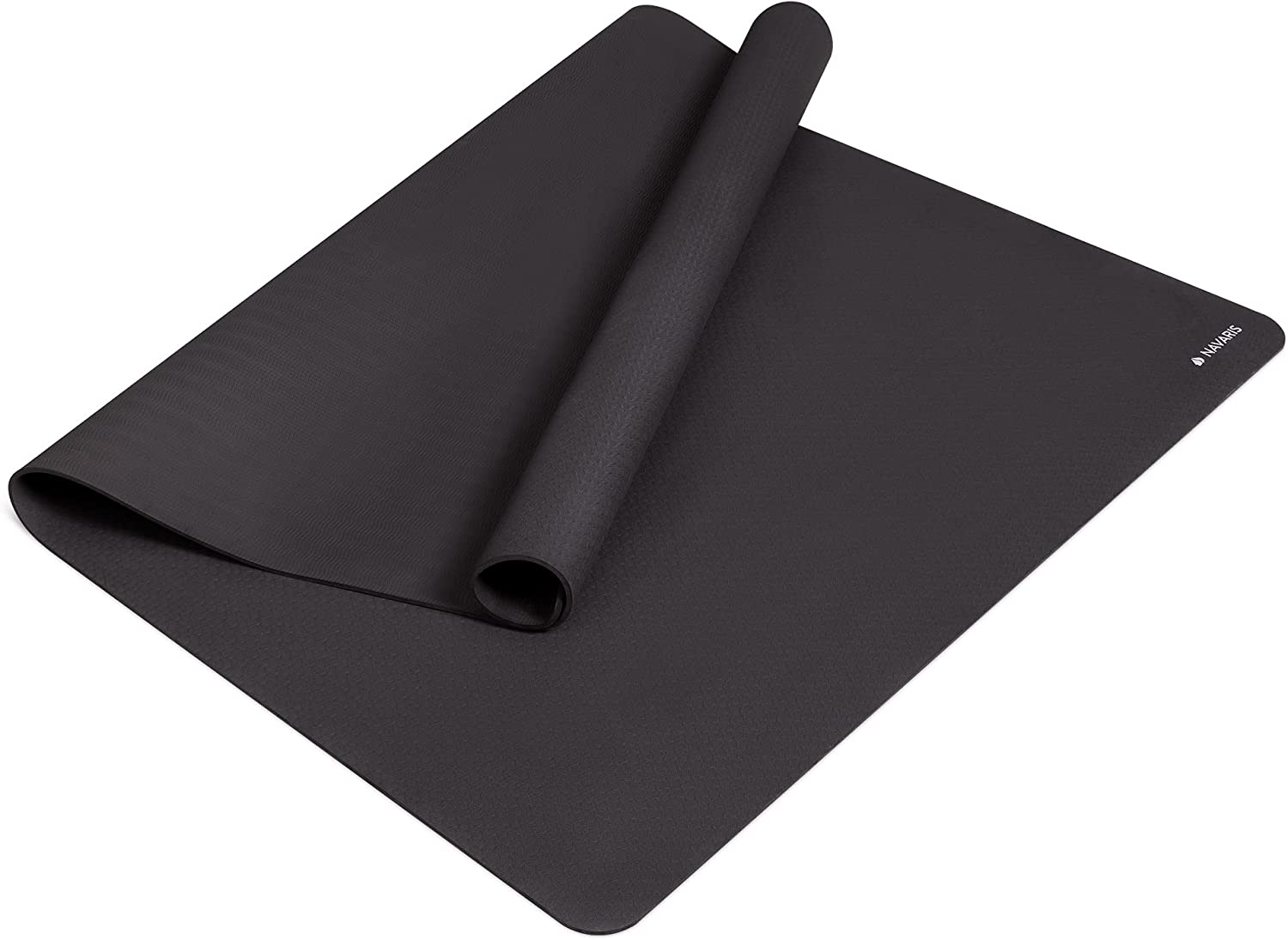 Navaris Extra Large Yoga Mat - Στρώμα για Γυμναστική / Yoga / Pilates - XXL - 180 x 120 x 0.6 cm - Black