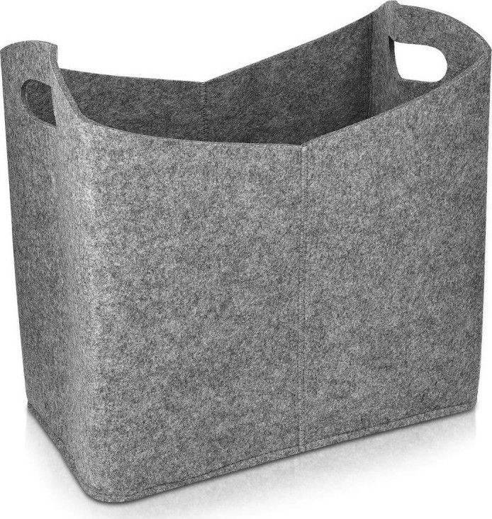 Navaris Felt Firewood Basket - Καλάθι Μεταφοράς Ξύλων / Περιοδικών / Τακτοποίησης - Grey