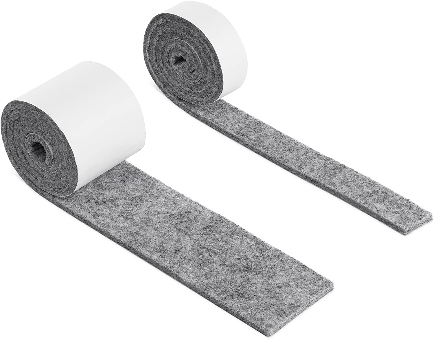 Navaris Felt Gliders Self Cut - Σετ με 2 Προστατευτικές Αυτοκόλλητες Επιφάνειες από Τσόχα για Έπιπλα - Πάχος 2cm & 5cm - Grey 