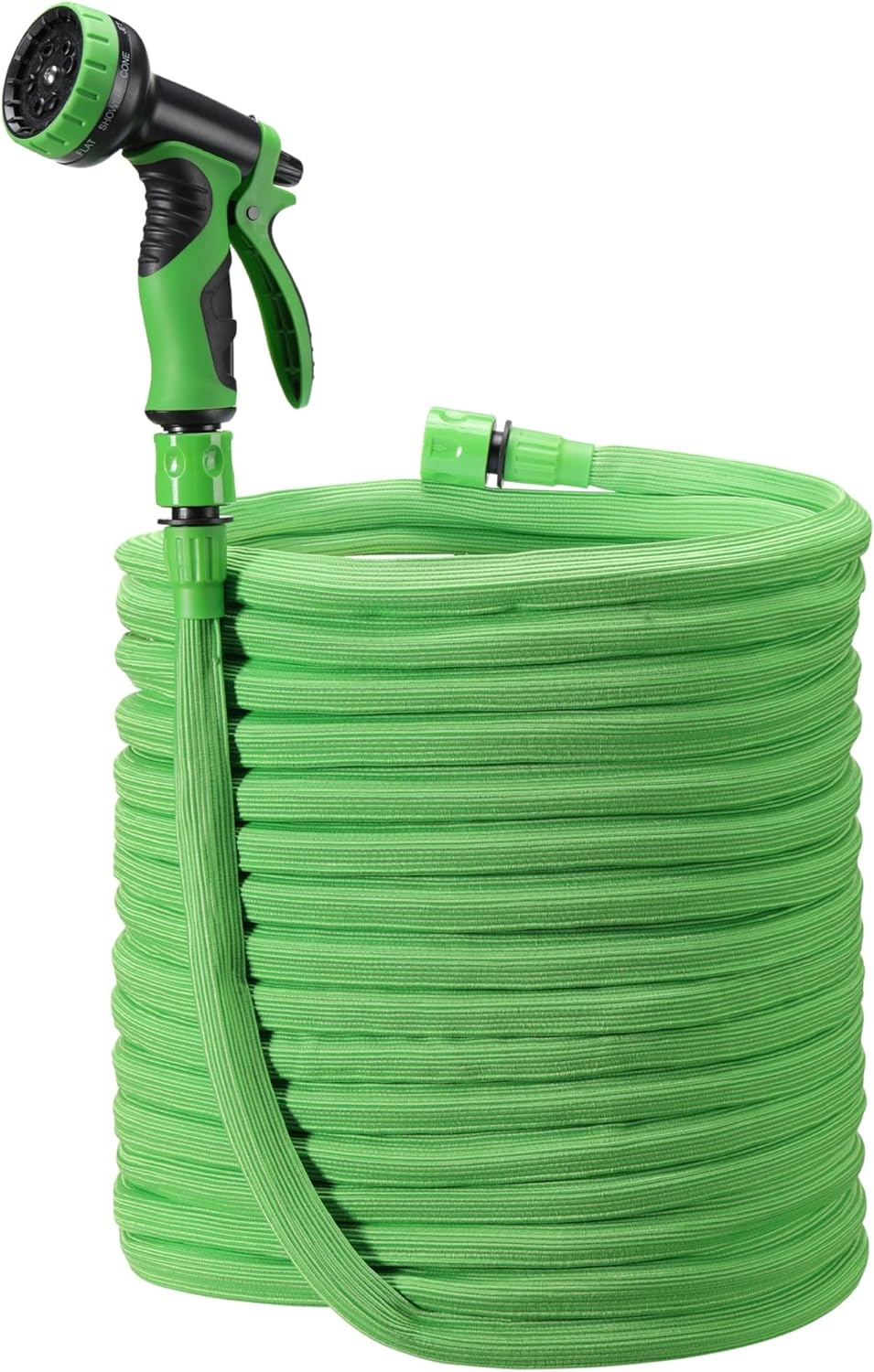 Navaris Flexible Garden Hose - Επεκτεινόμενο Εύκαμπτο Λάστιχο Κήπου με 10 Λειτουργίες Ψεκασμού - 11.25m - 22.5m - Green