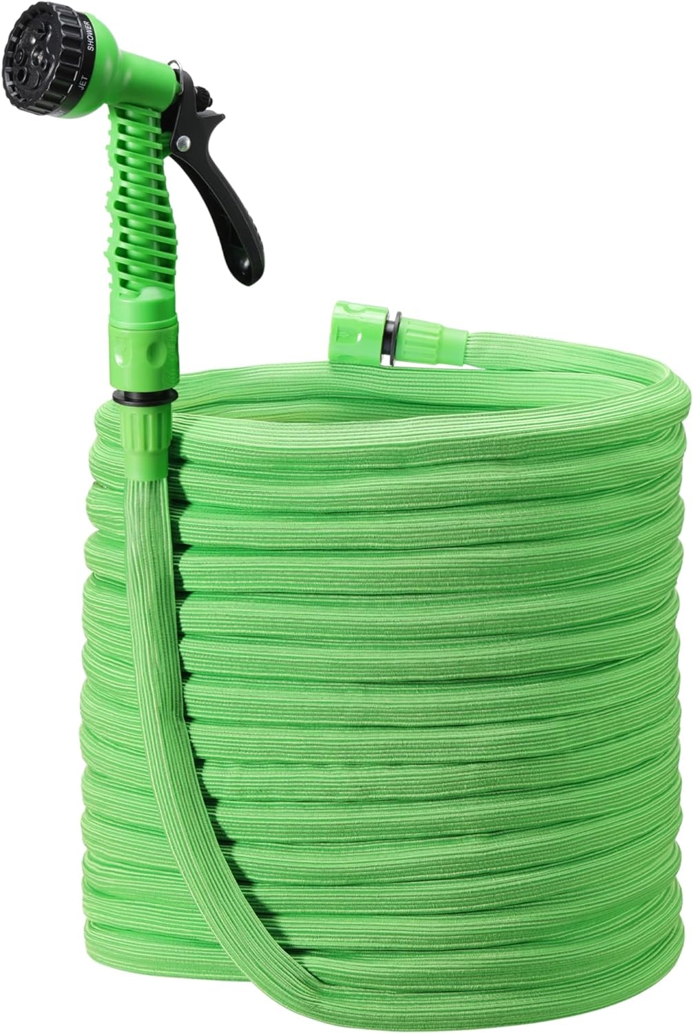Navaris Flexible Garden Hose - Επεκτεινόμενο Εύκαμπτο Λάστιχο Κήπου με 7 Λειτουργίες Ψεκασμού - 11.25m - 22.5m - Green