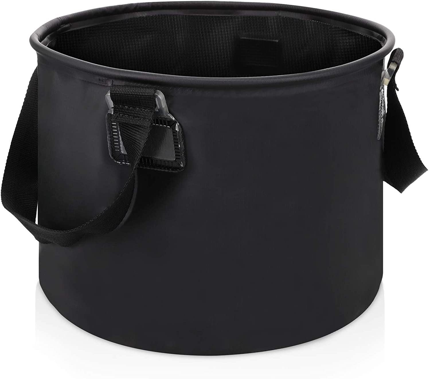Navaris Foldable Tarpaulin Bucket - Φορητός Πτυσσόμενος Κουβάς Νερού και Αποθήκευσης - 15L - Black