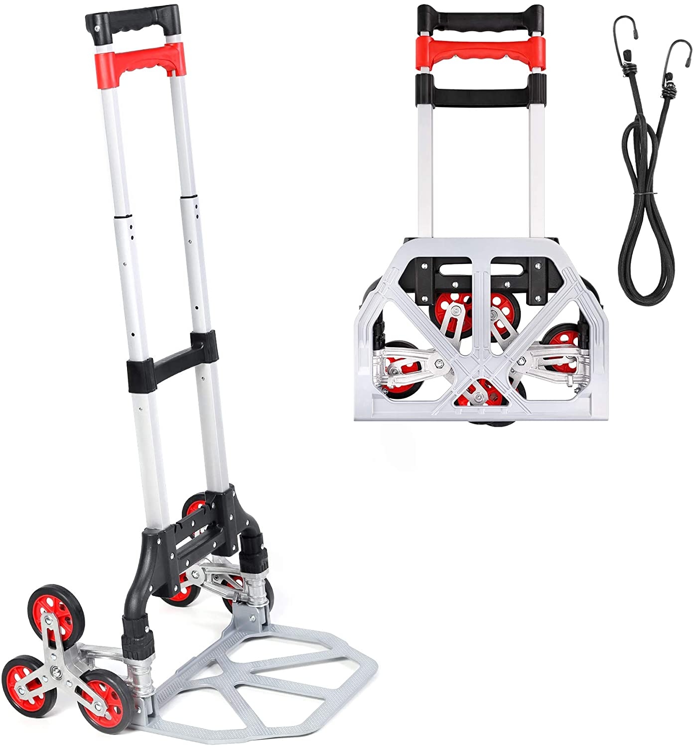 Navaris Folding Hand Trolley - Αναδιπλούμενο Καρότσι Μεταφοράς και Ανύψωσης Φορτίων Βάρους 70Kg από Αλουμίνιο με Ιμάντα Προστασίας