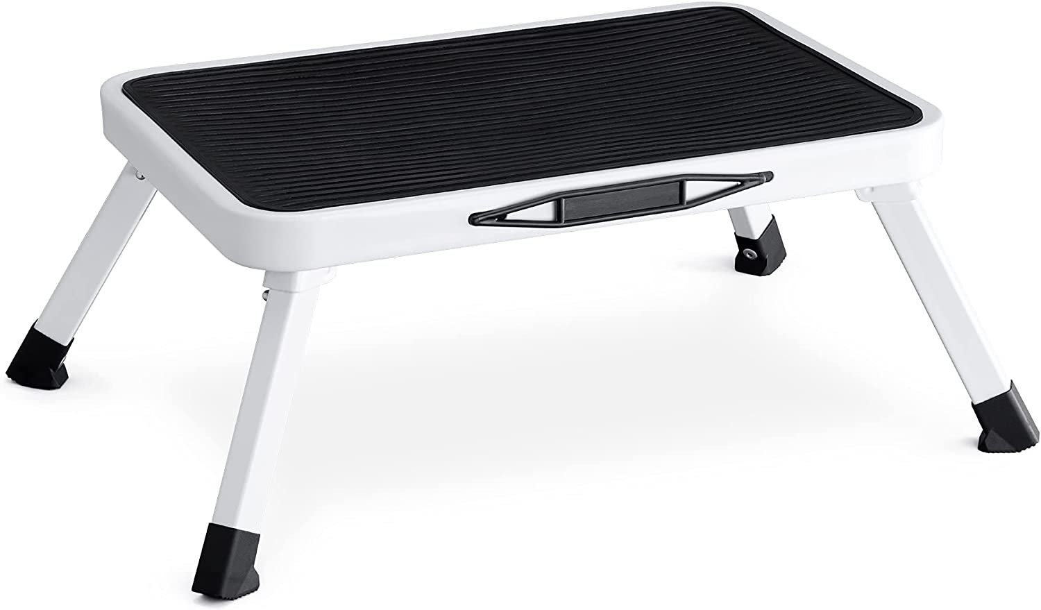 Navaris Folding Steel Step Stool - Αναδιπλούμενο Σκαλοπάτι / Σκαμπό - White / Black