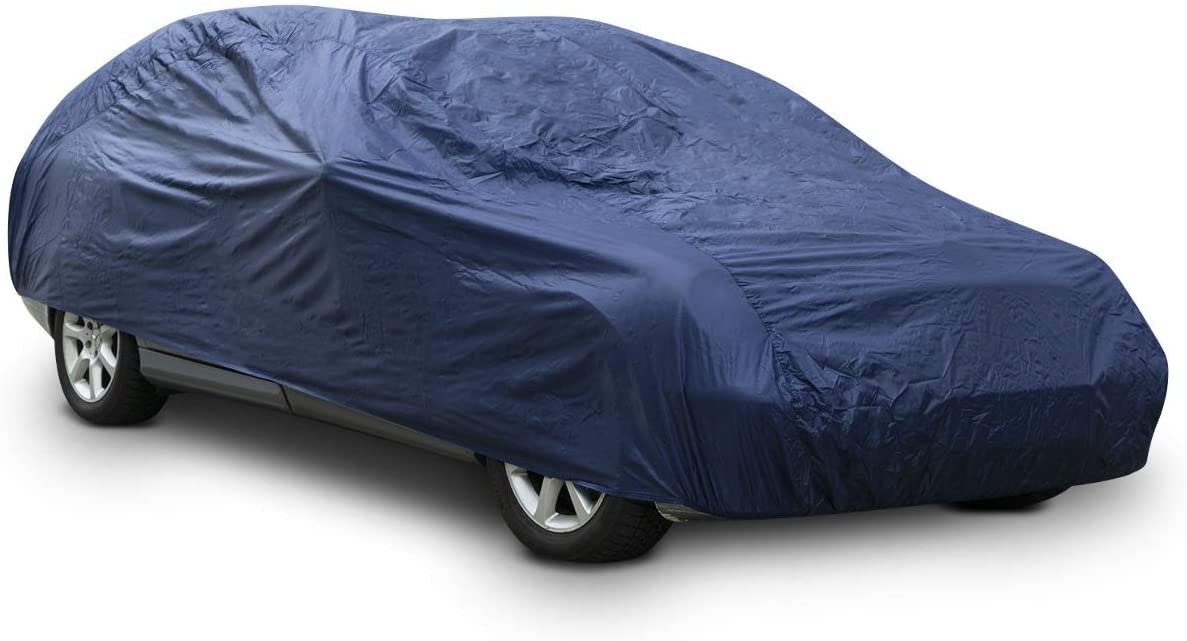 Navaris Full Exterior Car Cover - Αδιάβροχη Κουκούλα / Κάλυμμα / Προστατευτικό Αυτοκινήτου - L - 482 x 178 x 120 cm - Blue