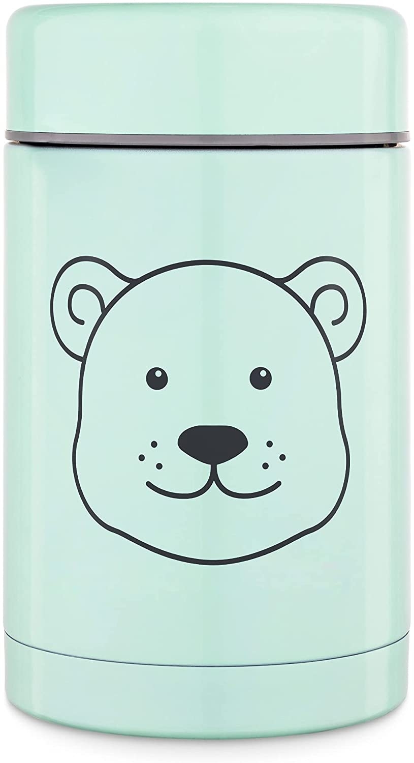 Navaris Insulated Food Jar for Baby Food - Θερμός από Ανοξείδωτο Ατσάλι με Καπάκι / Δοχείο για Φαγητό - 500ml - Mint Green