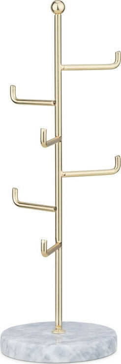 Navaris Jewellery Tree Stand - Βάση Κοσμημάτων και Αξεσουάρ από Μέταλλο και Μάρμαρο - Gold