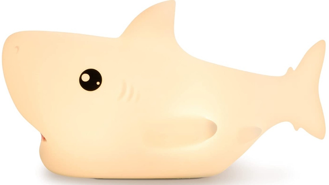 Navaris Led Silicone Night Light - Παιδικό Επαναφορτιζόμενο Φωτάκι Νυκτός LED / Αφής με Αλλαγή Χρωμάτων RGB από Σιλικόνη - Shark