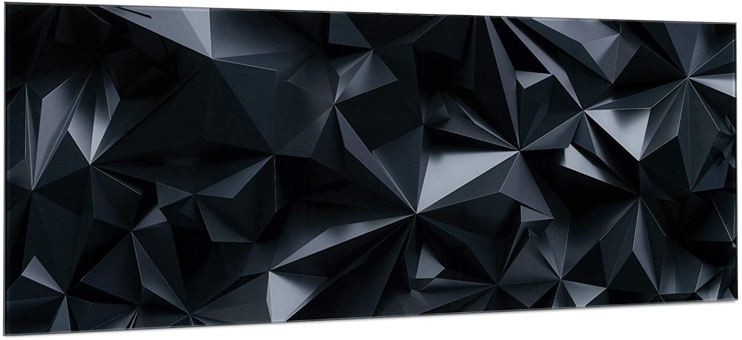 Navaris Magnetic Glass Memo Board - Γυάλινος Μαγνητικός Στερεοσκοπικός Πίνακας Ανακοινώσεων - 80 x 30 cm - Dark Stereoscopic Design