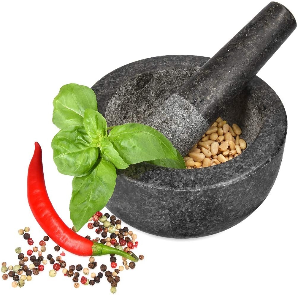 Navaris Mortar and Pestle Set - Σετ με Γουδί και Γουδοχέρι από Φυσικό Γρανίτη - 16 x 8 cm