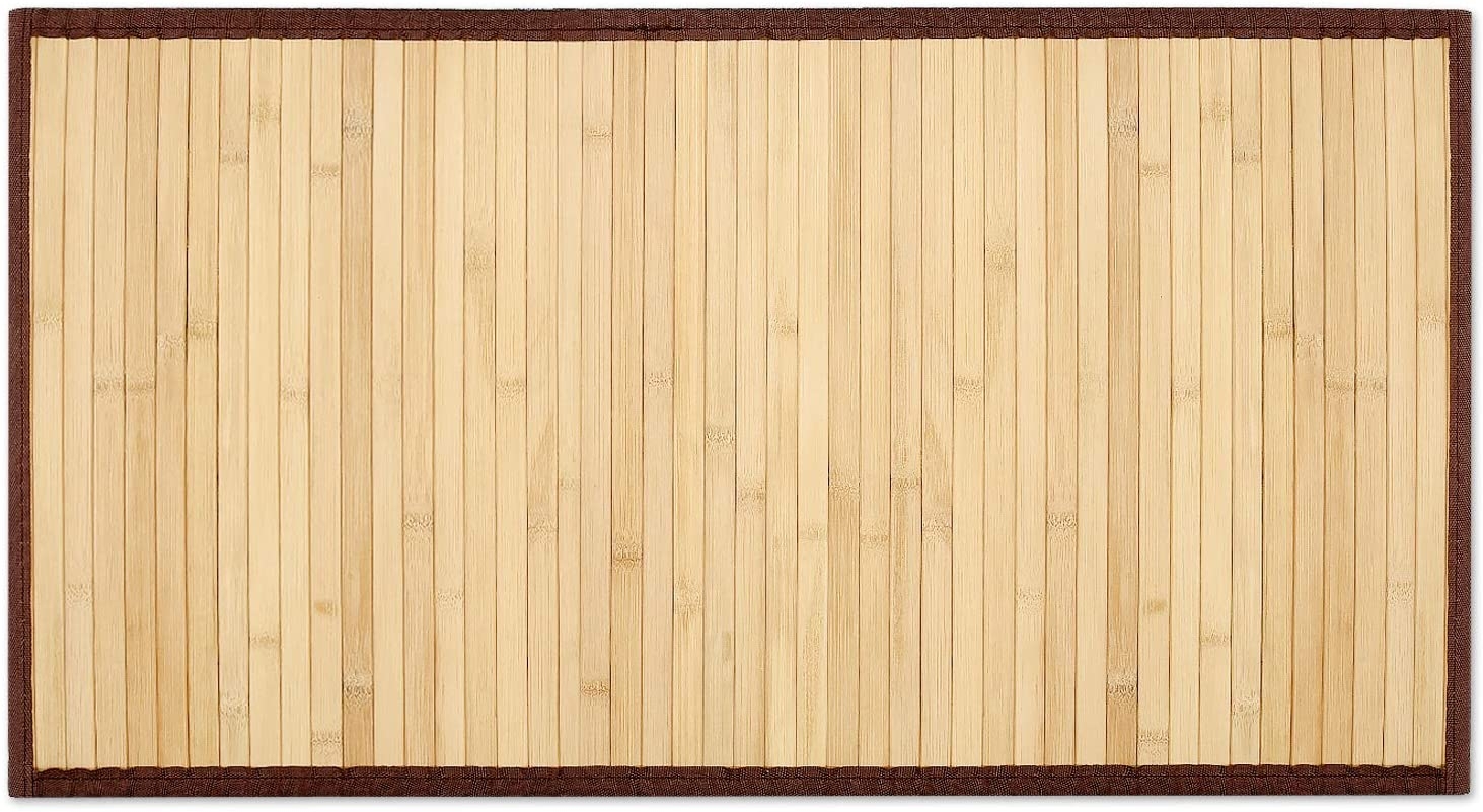 Navaris Natural Bamboo Bath Mat - Χαλάκι Μπάνιου από Μπαμπού - 80 x 43 cm - Light Brown