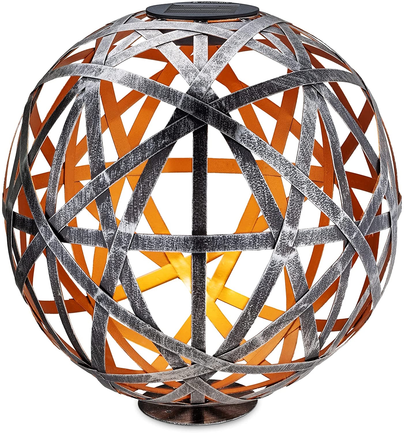 Navaris Outdoor Solar Light Ball - Διακοσμητική Φωτεινή Μπάλα LED - Silver 