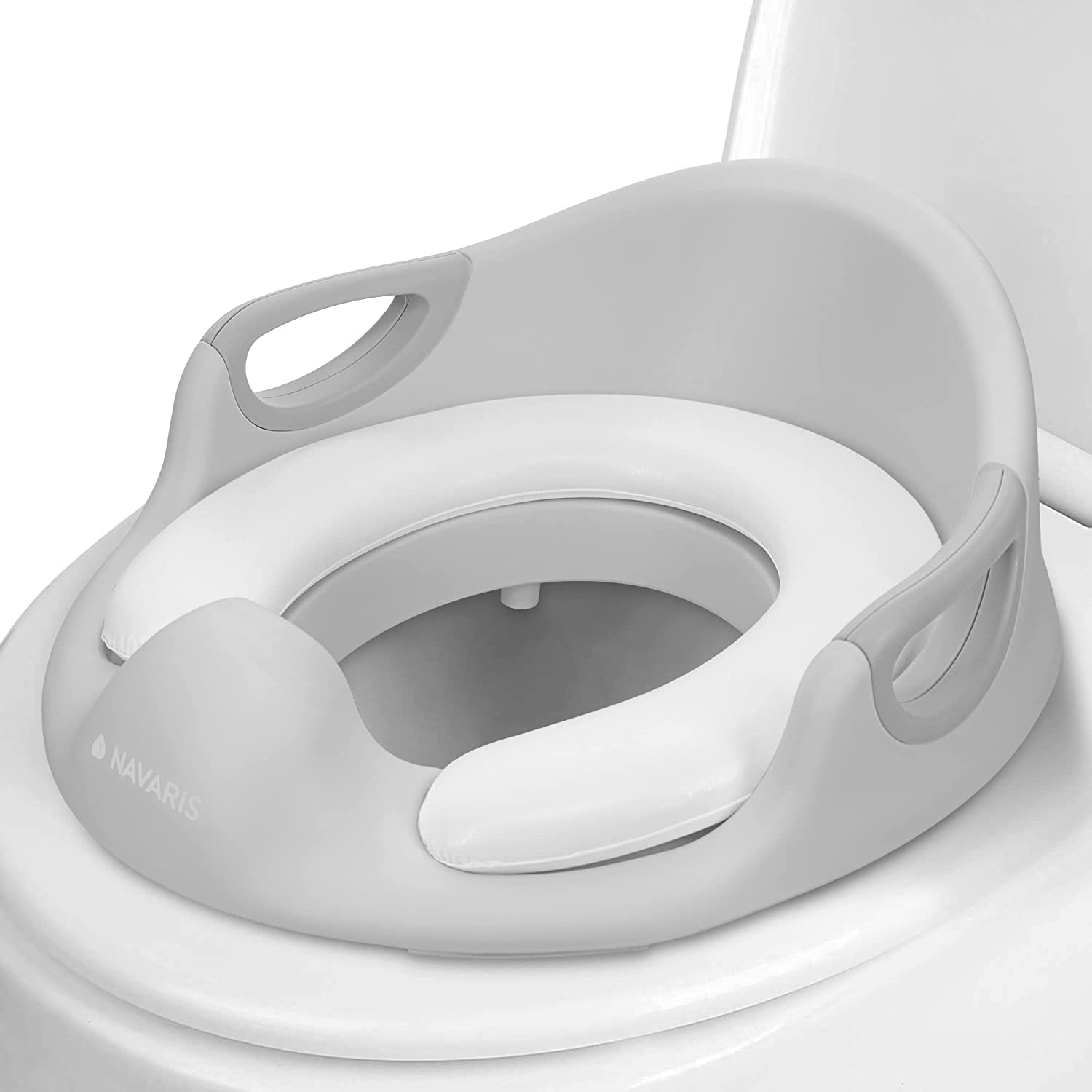 Navaris Potty Training Toilet Seat for Kids - Γιογιό / Παιδικό Κάθισμα Τουαλέτας με Εύκαμπτη Επιφάνεια - Grey