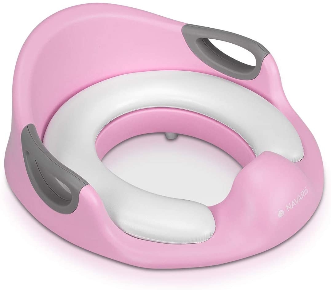 Navaris Potty Training Toilet Seat for Kids - Γιογιό / Παιδικό Κάθισμα Τουαλέτας με Εύκαμπτη Επιφάνεια - Pink