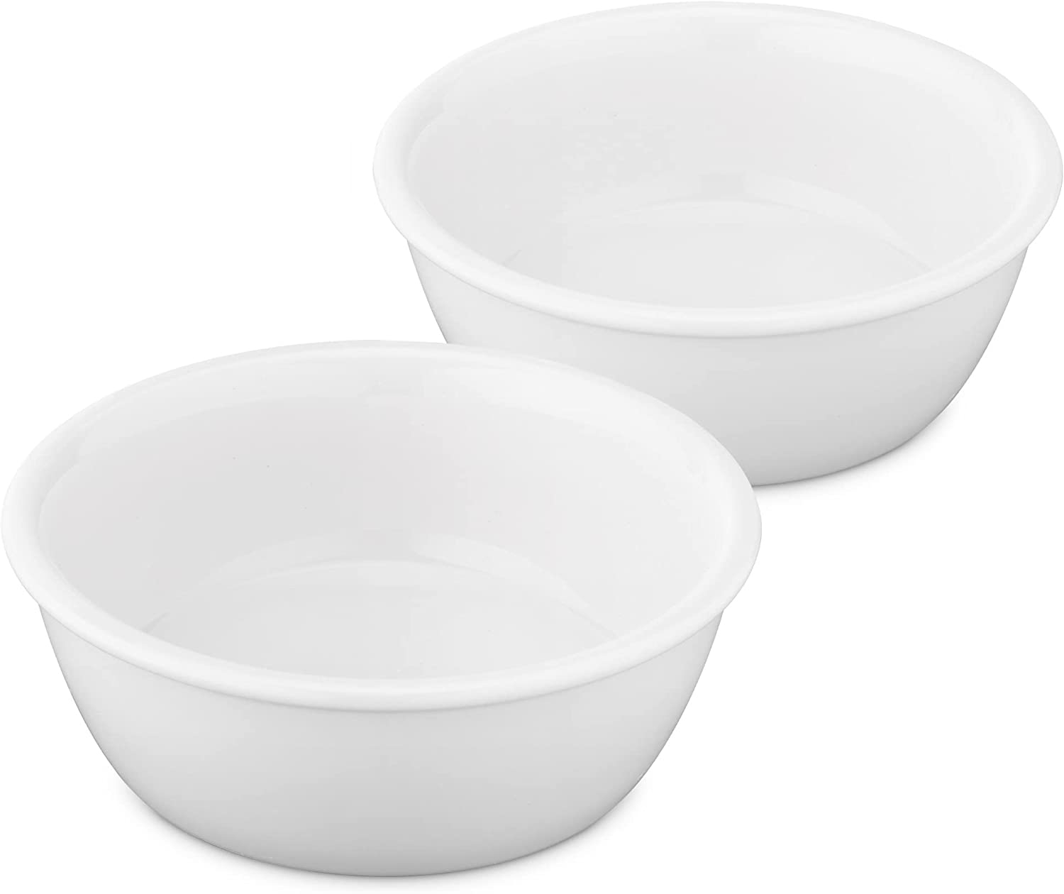 Navaris Replacement Bowls - Σετ με 2 Κεραμικά Μπολ Αντικατάστασης Φαγητού και Νερού για Βάση Navaris 57206.2 για Κατοικίδια - 300-350ml - White