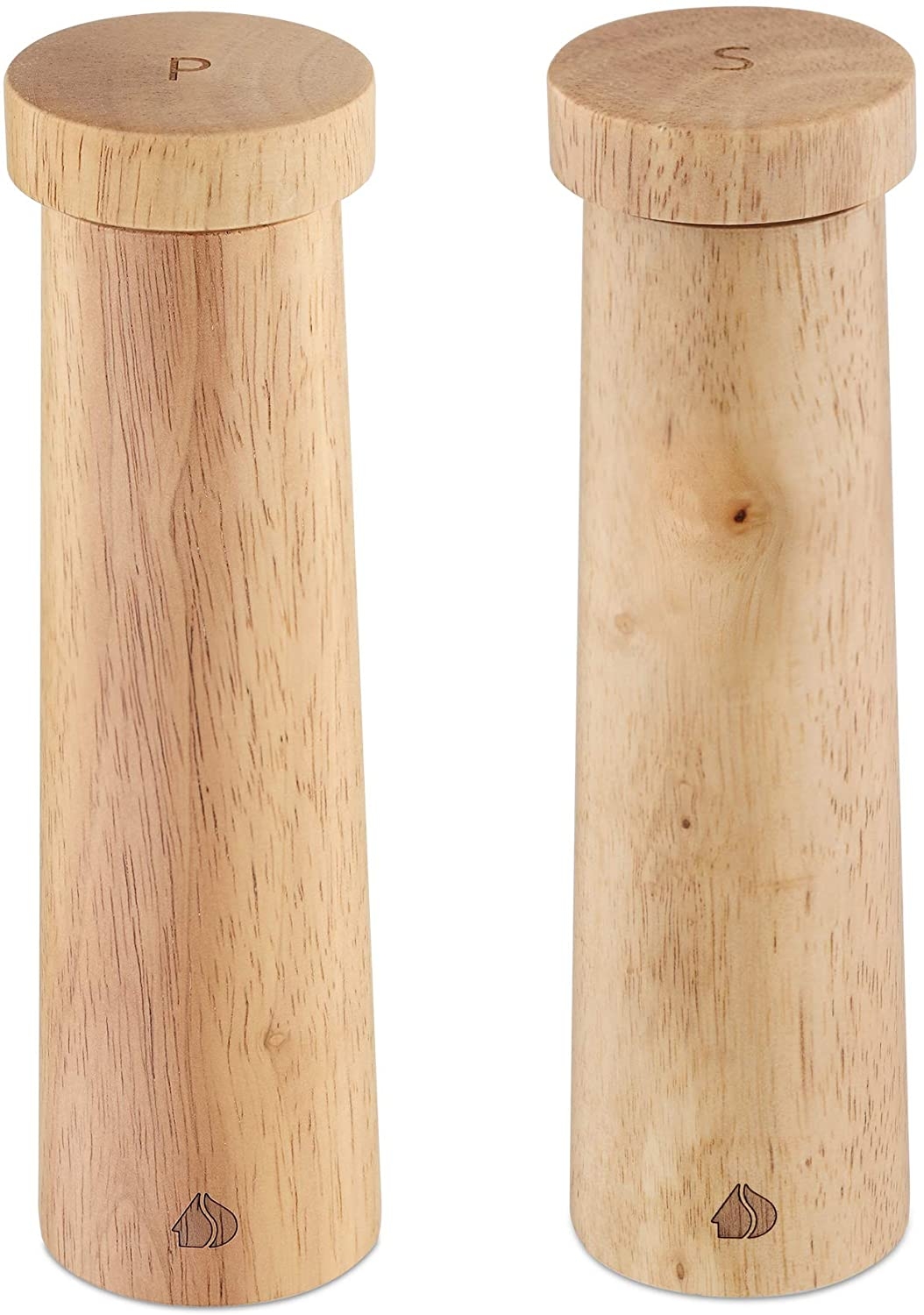 Navaris Salt and Pepper Mill Set - Σετ Χειροκίνητοι Μύλοι Μπαχαρικών / Δοχεία για Αλάτι και Πιπέρι από Ξύλο - 20.5cm