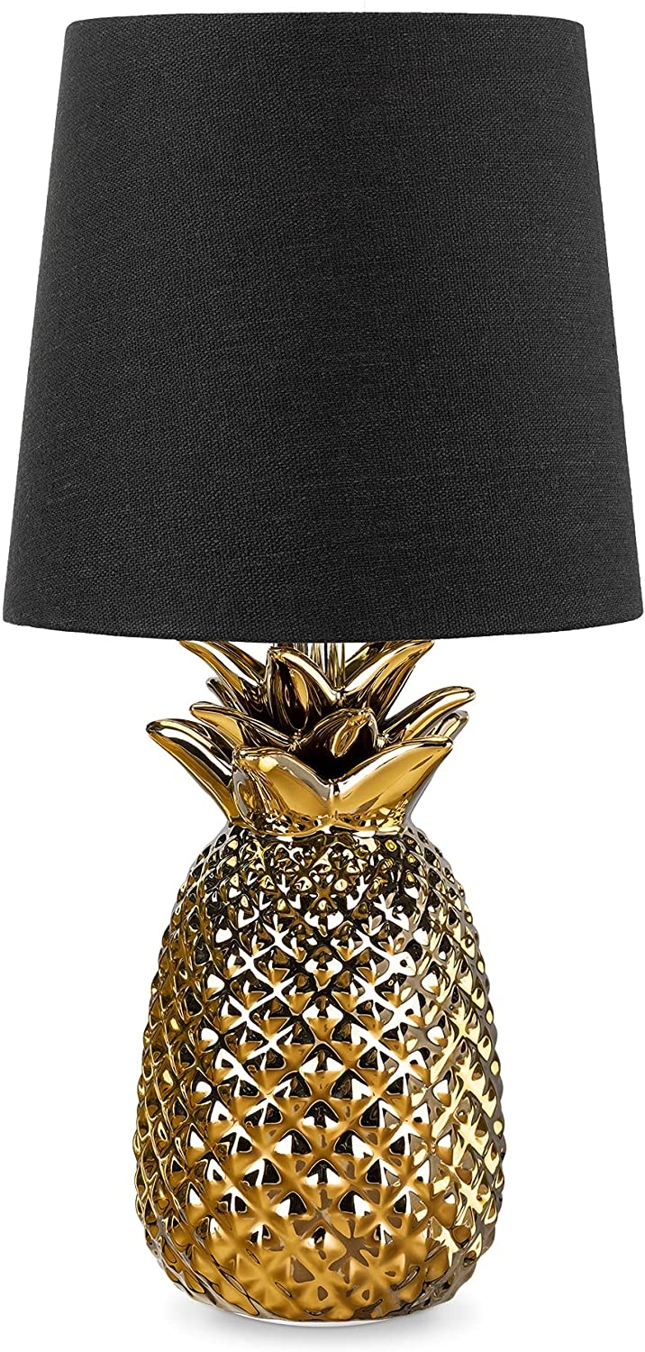 Navaris Table Lamp Pineapple - Επιτραπέζιο Φωτιστικό Ανανάς - 35cm - Gold / Black