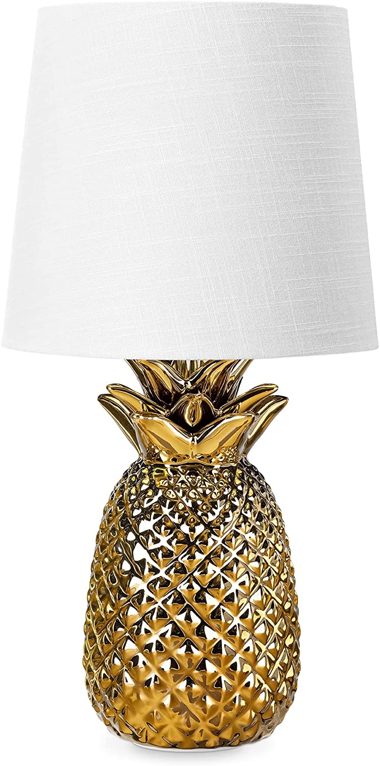 Navaris Table Lamp Pineapple - Επιτραπέζιο Φωτιστικό Ανανάς - 35cm - Gold / White