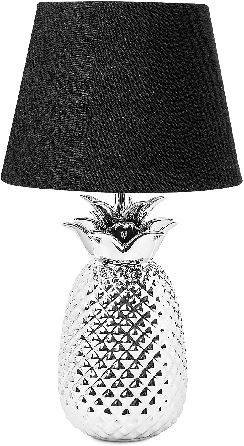 Navaris Table Lamp Pineapple - Επιτραπέζιο Φωτιστικό Ανανάς - 40cm - Silver / Black