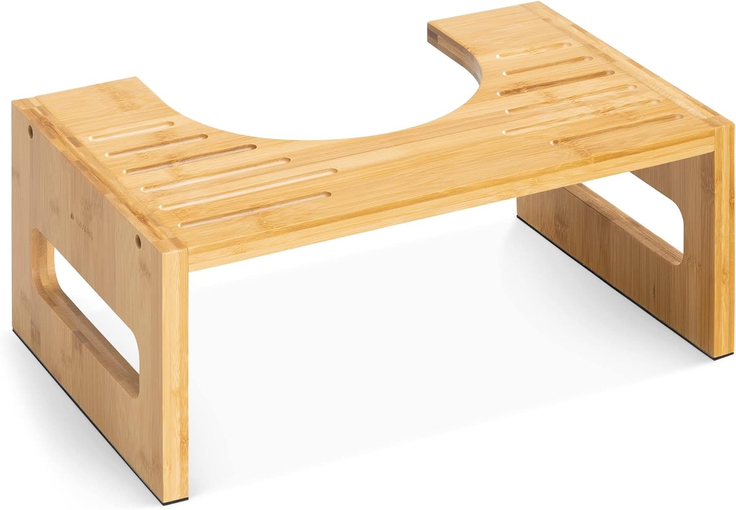 Navaris Toilet Stool - Βοηθητικό Εργονομικό Αντιολισθητικό Σκαμπό Τουαλέτας / Μπάνιου από Μπαμπού - Brown