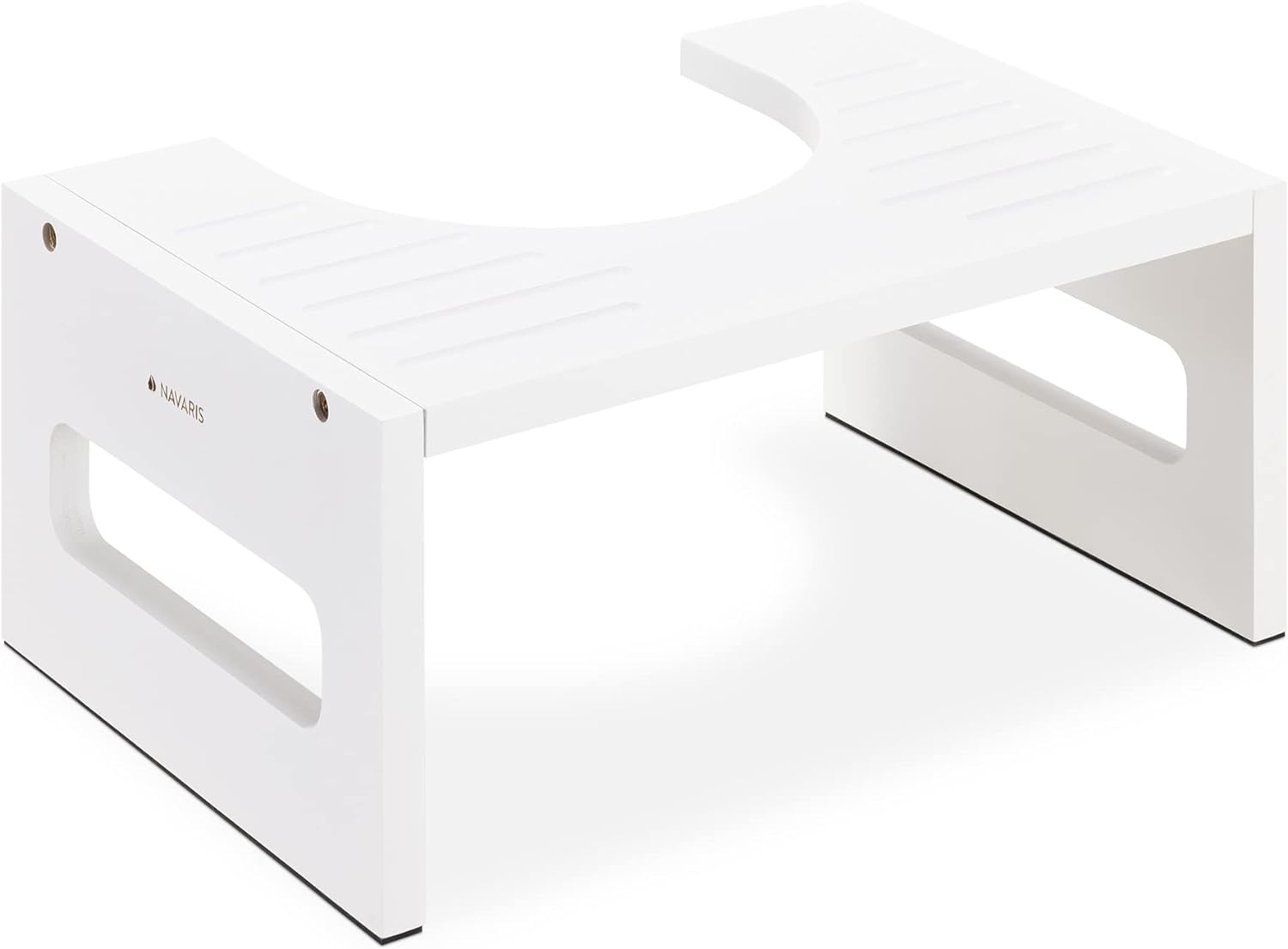 Navaris Toilet Stool - Βοηθητικό Εργονομικό Αντιολισθητικό Σκαμπό Τουαλέτας / Μπάνιου από Μπαμπού - White