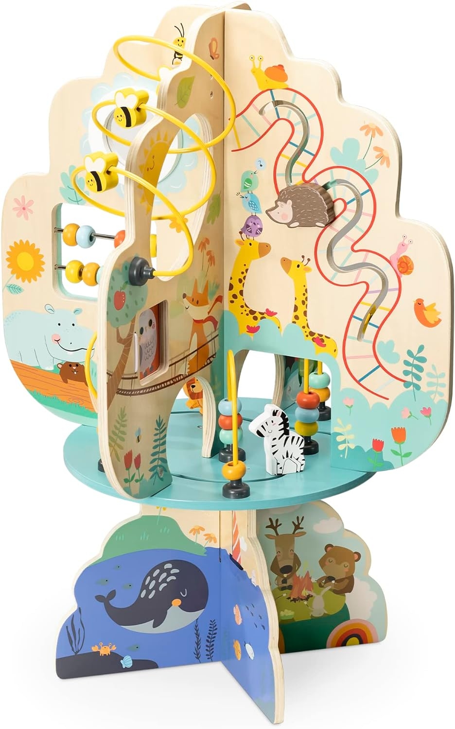 Navaris Tree Activity Center - Ξύλινο Εκπαιδευτικό Δέντρο / Παιχνίδι Δραστηριοτήτων - 41.5 x 57 cm