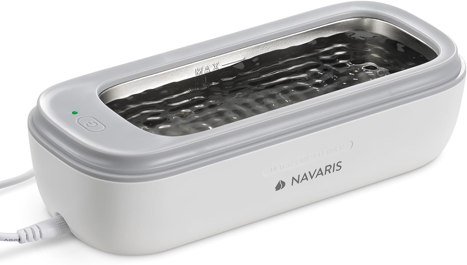 Navaris Ultrasonic Cleaner - Συσκευή Καθαρισμού / Καθαριστής Υπερήχων με Αυτόματο Χρονοδιακόπτη - White / Gray