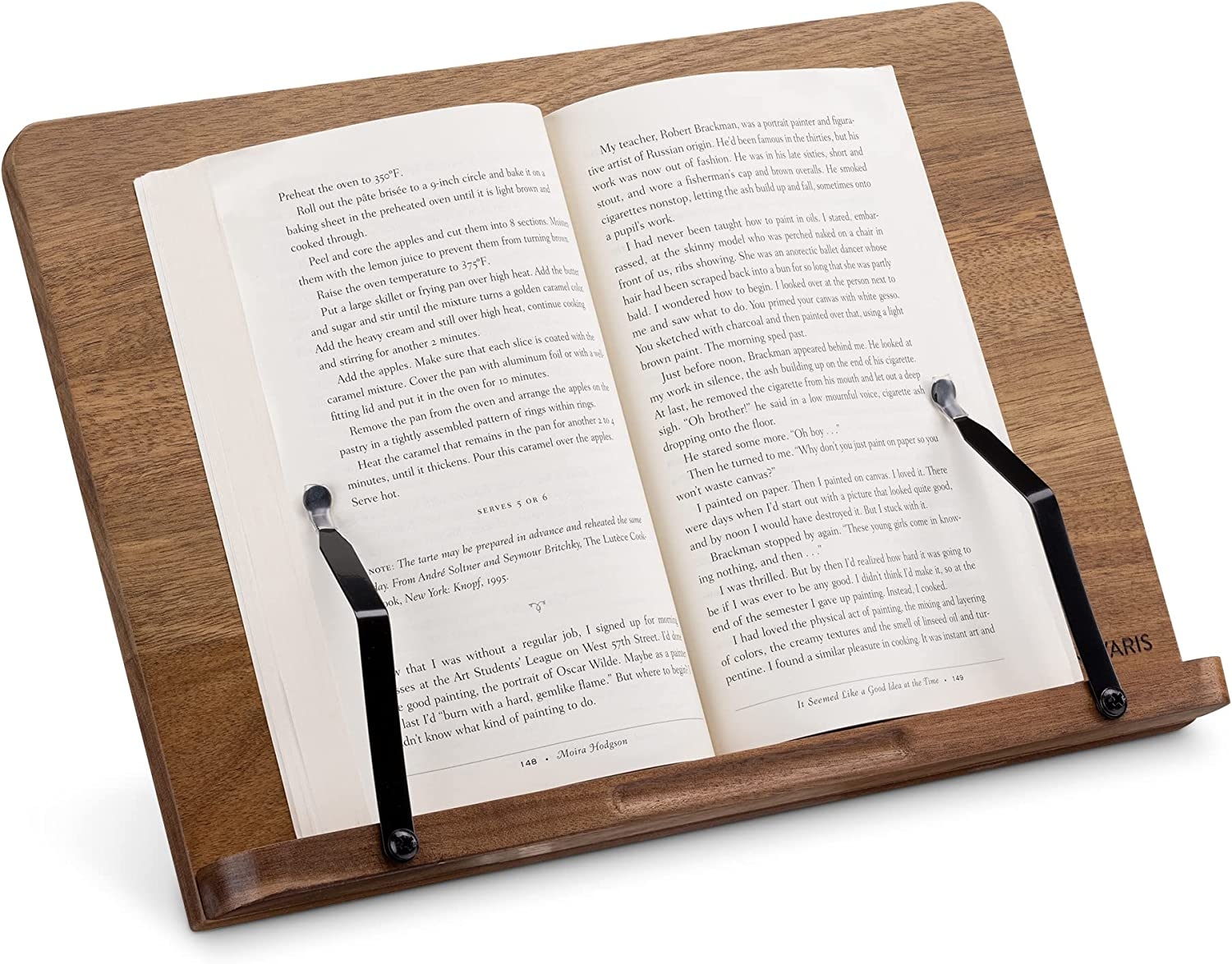 Navaris Wooden Book Stand - Ρυθμιζόμενη Βάση Ανάγνωσης Βιβλίου / iPad / Tablet / eReader από Ξύλο Ακακίας - 33 x 24cm - Dark Brown