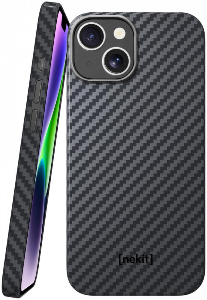Nekit Fiber - Σκληρή MagSafe Θήκη Aramid Fiber - Apple iPhone 14 - 1mm - 1500D Kevlar - Black