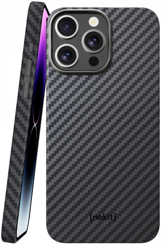 Nekit Fiber - Σκληρή MagSafe Θήκη Aramid Fiber - Apple iPhone 14 Pro Max - 1mm - 1500D Kevlar - Black