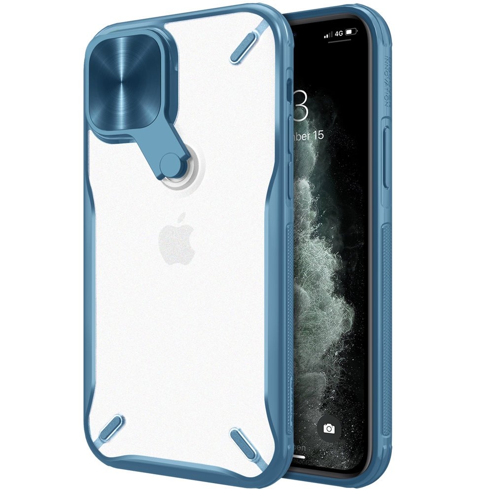 Nillkin Cyclops Case - Σκληρή Θήκη με Κάλυμμα για την Κάμερα & Kickstand - Apple iPhone 12 / 12 Pro - Blue