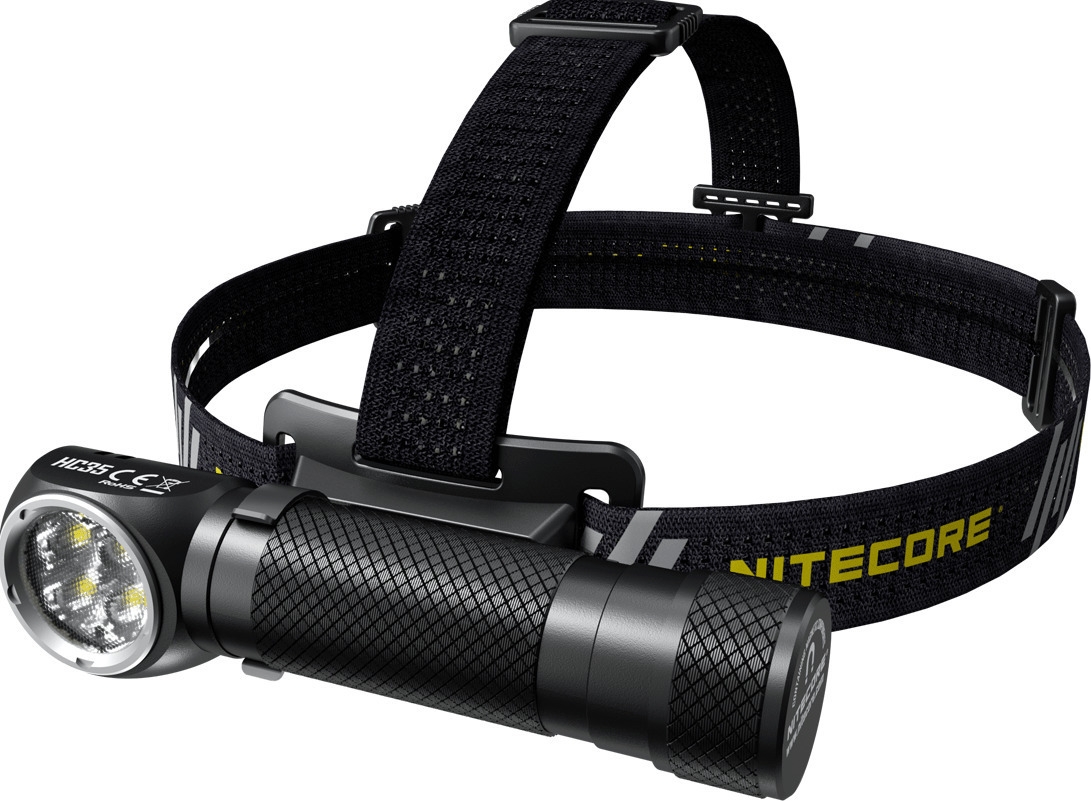 Nitecore HC35 Headlamp - Αδιάβροχος Επαναφορτιζόμενος Φακός Κεφαλής LED - 2700 Lumens - Μπαταρία 4000mAh - Black