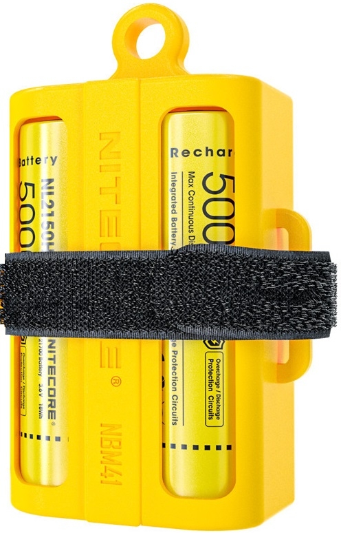 Nitecore NBM41 Battery Magazine - Θήκη Σιλικόνης για Μπαταρίες 21700 / 18650 - 4 Θέσεις - Yellow
