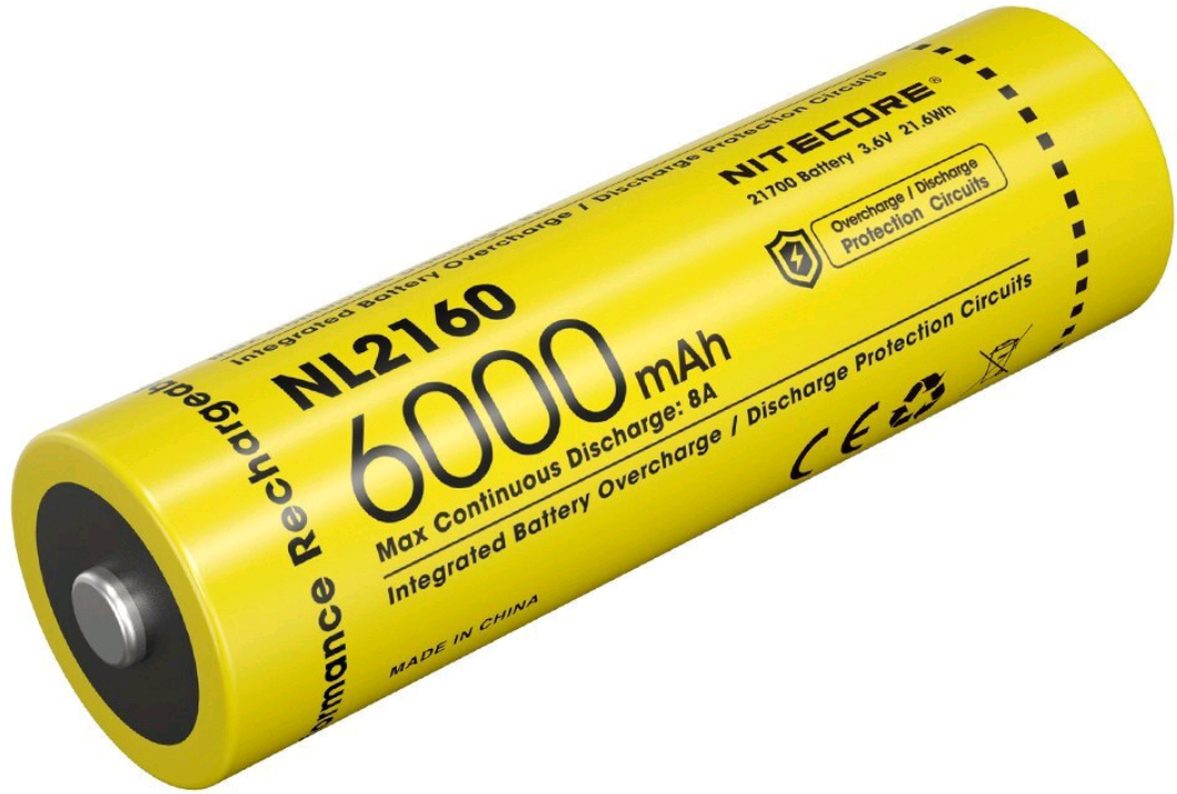 Nitecore NL2160 - Επαναφορτιζόμενη Μπαταρία 21700 Li-ion - 6000mAh - 3.6V