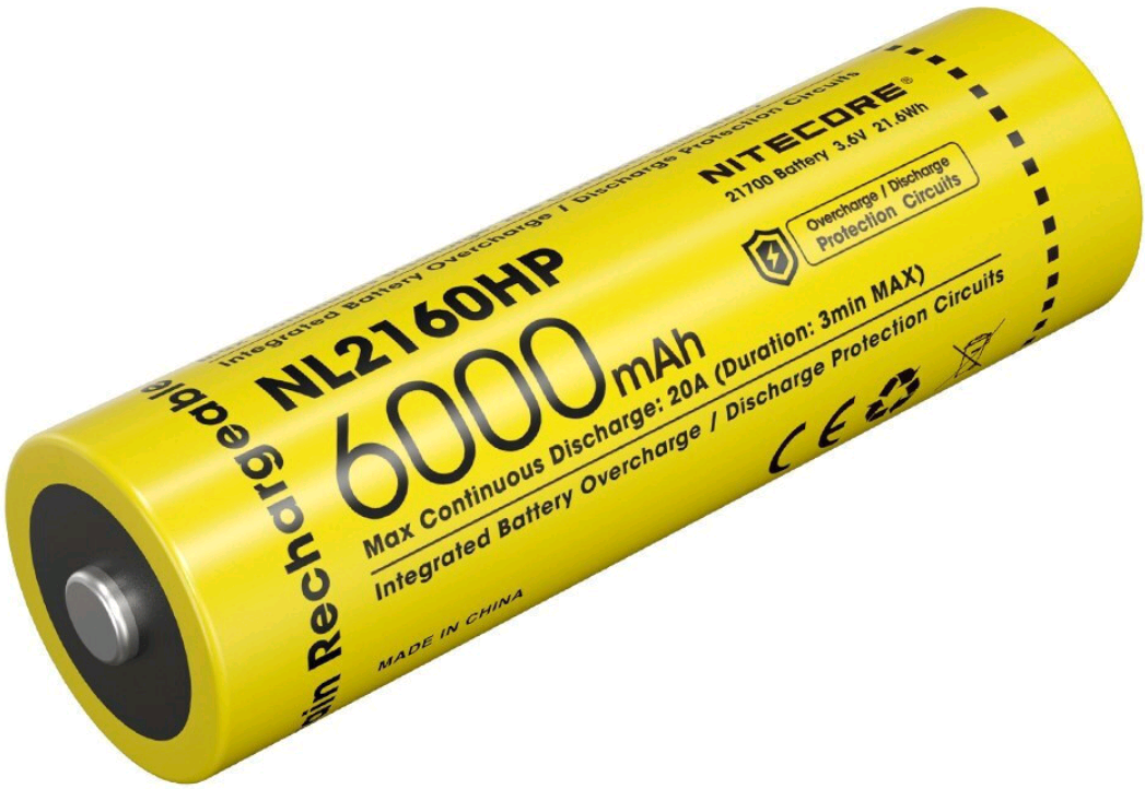 Nitecore NL2160HP - Επαναφορτιζόμενη Μπαταρία 21700 Li-ion - 6000mAh - 3.6V