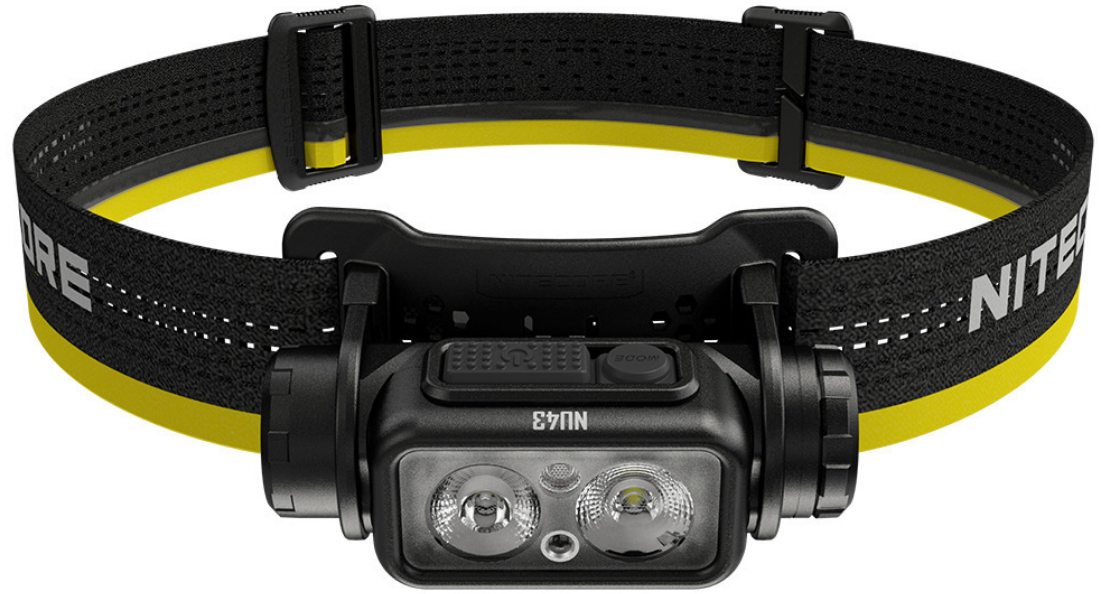 Nitecore NU43 Headlamp - Αδιάβροχος Επαναφορτιζόμενος Φακός Κεφαλής LED - 1400 Lumens - Μπαταρία 3400mAh - Black