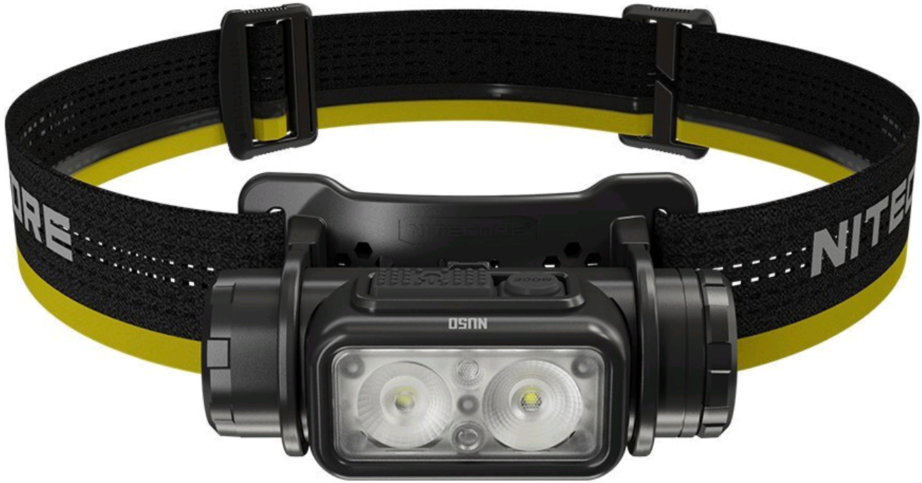 Nitecore NU50 Headlamp - Αδιάβροχος Επαναφορτιζόμενος Φακός Κεφαλής LED - 1400 Lumens - Μπαταρία 4000 mAh - Black