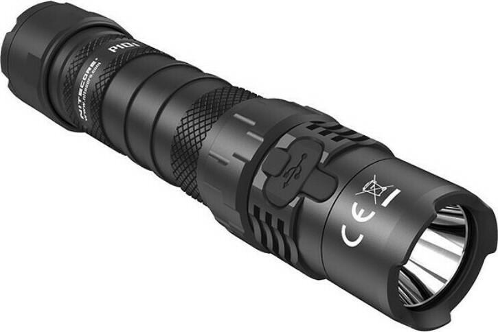 Nitecore Precise P10i - Αδιάβροχος Επαναφορτιζόμενος Φακός LED Tactical / Strobe Ready - 1800 Lumens - Μπαταρία 4000 mAh - Black