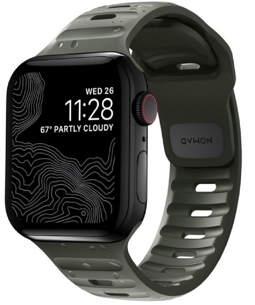 Nomad Αδιάβροχο Λουράκι Σιλικόνης Sport Band - Apple Watch Ultra/SE/11/10/9/8/7/6/5/4 (49/46/45/44mm) - Ash Green
